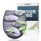 Bol.com SCHÜTTE WC-Bril 82374 STONE - Duroplast - Soft Close - Afklikbaar - RVS-Scharnieren - Belastbaar tot 175 kg - Decor - 3-... aanbieding