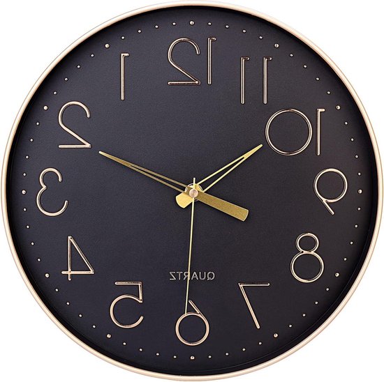 Wandklok, stil, tikt niet, 25,5 cm kleine wandklokken, batterij Wandklok, stil, tikt niet, 25,5 cm kleine wandklokken, batterij