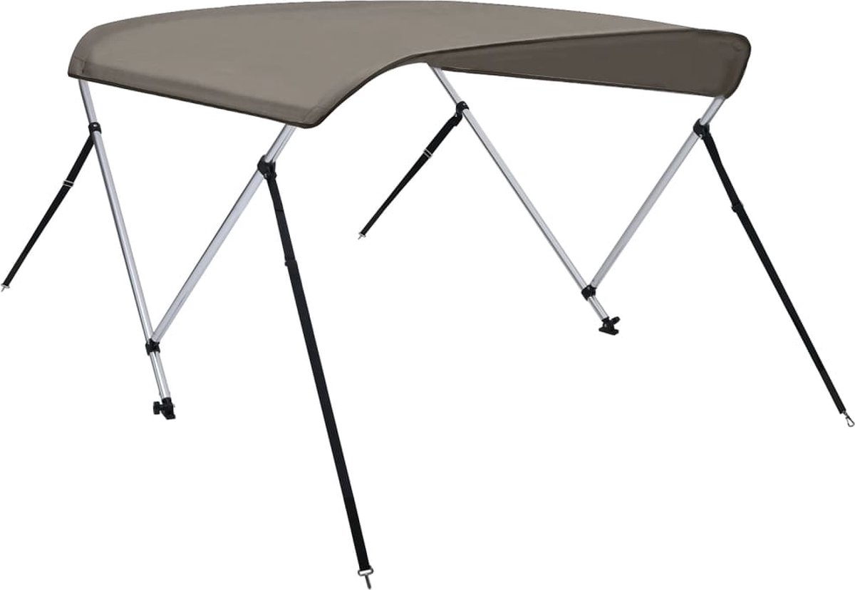 vidaXL - Biminitop - 2 - bogen - 180x150x110 - cm - grijs