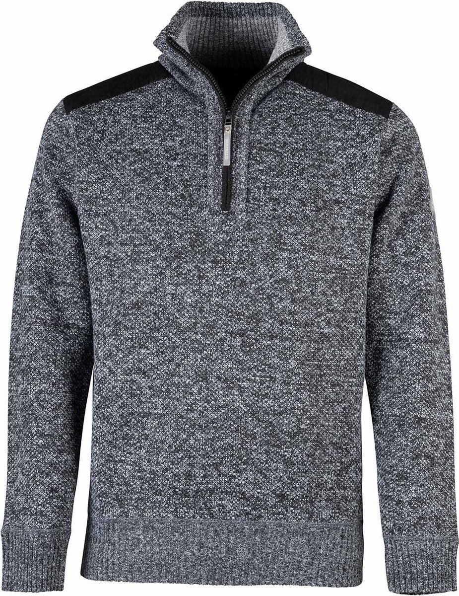 STØRVIK Liam Fijn Gebreide Pullover Heren - Teddy Gevoerd - Maat 4XL - Grijs
