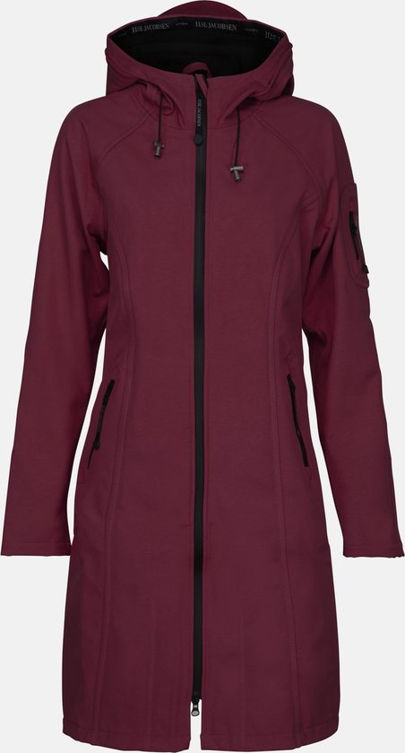 Ilse Jacobsen Softshell Regenjas lang RAIN37L Maroon Banner 307 Maroon Banner bol