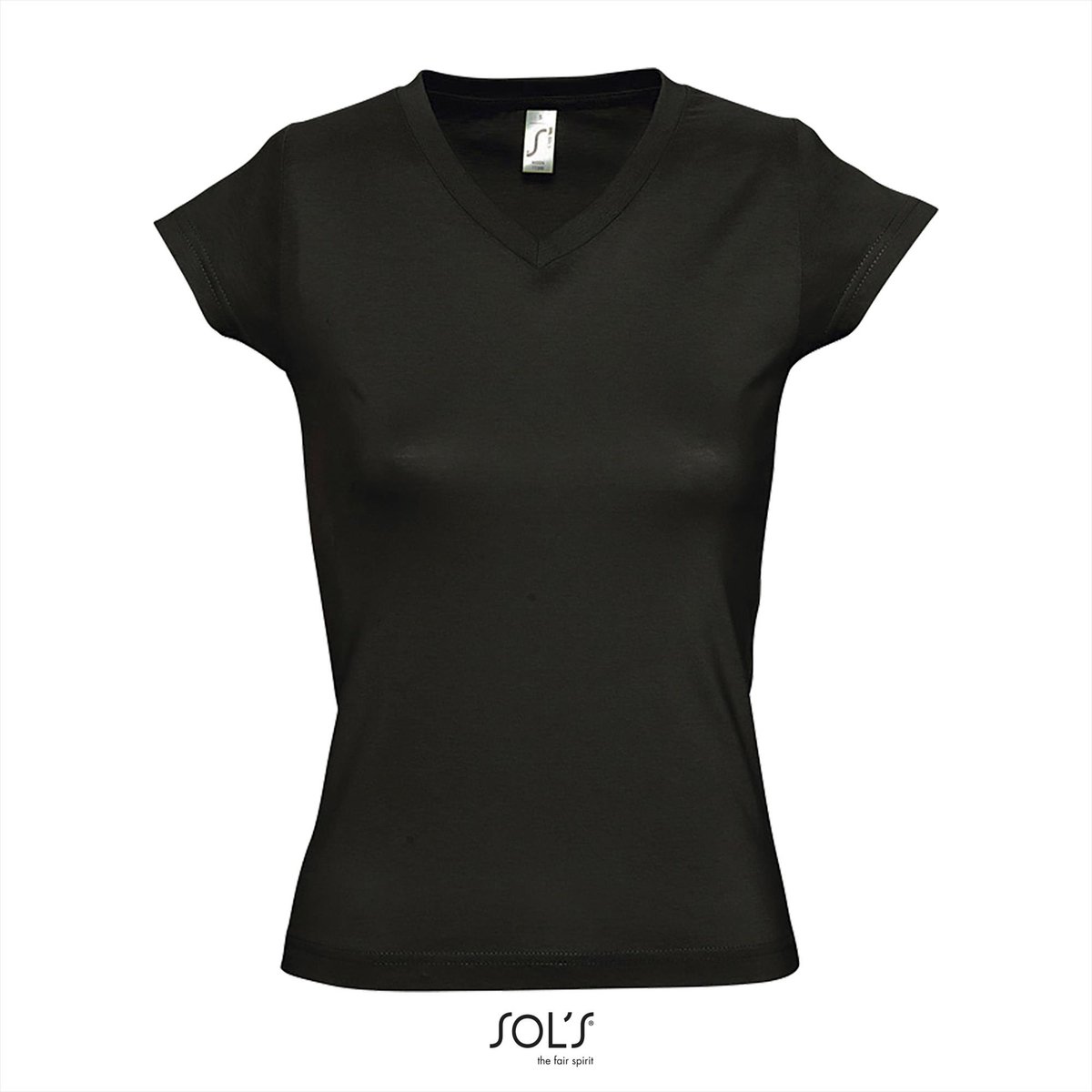 SOL'S Women´s V-Neck-T-Shirt Moon L156 - Deep Black - XL