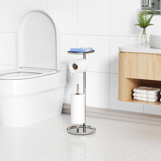 Staande wc rolhouder in het zwart HIER kopen