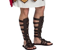 Boland - Paar sandalen Romein Julius One size - Volwassenen - Unisex - Griekse en Romeinse Oudheid - Gladiator - Carnaval - Themafeest - Cosplay