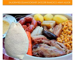 Herbruikbare kookzak voor 1 kg peulvruchten - kikkererwten - keukenzak - voedselkookzak - potzak