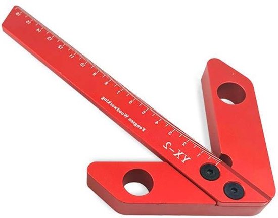 Center Finder, Center Line Square Center Scribe 45/90 graden haakse meter timmerman liniaal tekening (40 cm