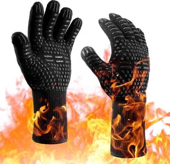 Foto: Hittebestendige handschoenen siliconenhandschoenen bbq magnetron vuurbestendige ge soleerde handschoenen bbq accessoires ovenaccessoires ovenhandschoenen 2 stuks bbq handschoenen keukenhandschoenen