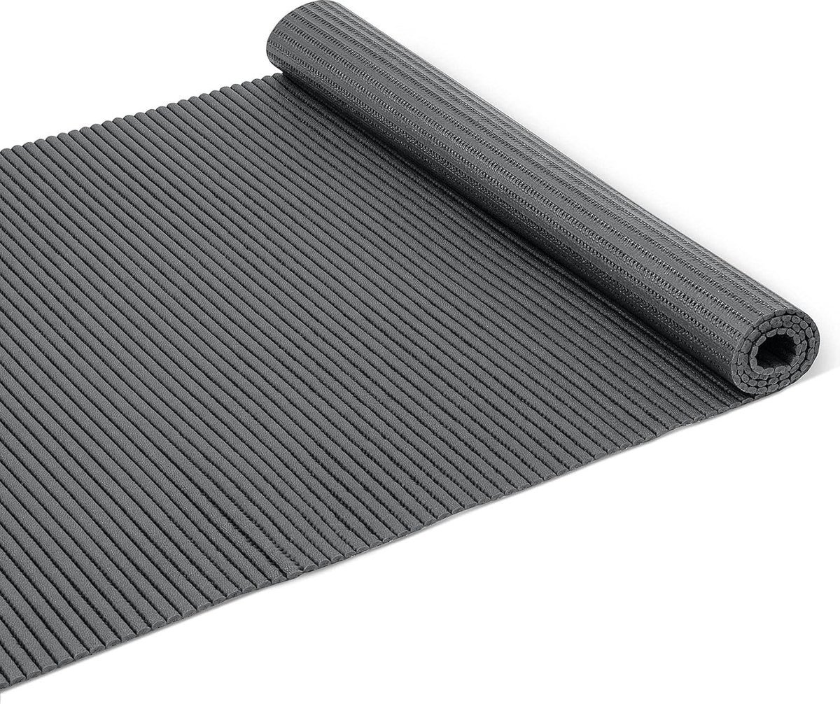 JGS® - Luxe Badmat Anti-Slip van Zacht Schuimrubber, Grijs - 65 x 1500 cm-