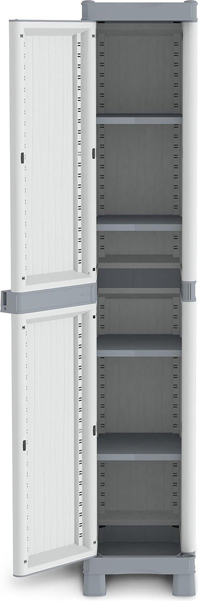 JGS® - Binnen en Buitenkast met Verstelbare Planken - 35x43,8x181,8 cm -