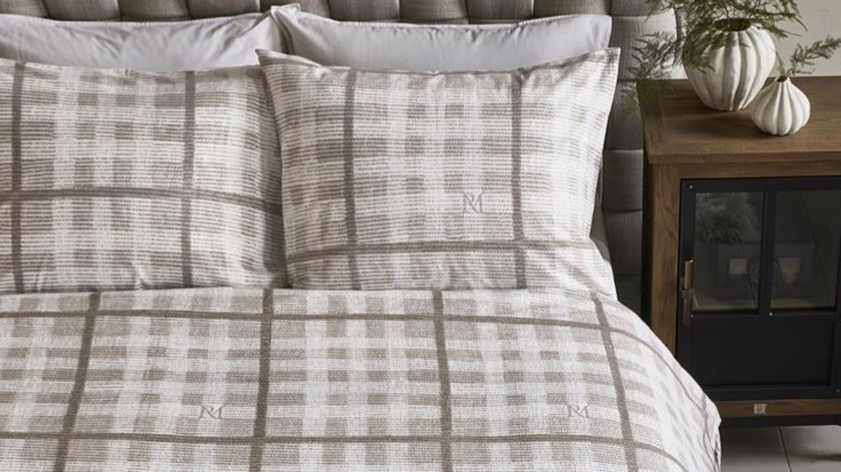 Rivièra Maison - Brody dekbedovertrek - Lits-Jumeaux XL - 260x200/220 cm - Zand