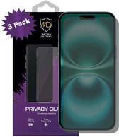 Lot de 3 Protecteurs d'écran MobyDefend iPhone 16 Plus – Économiseurs d'écran en verre de confidentialité HD – Plaques de verre adaptées pour : iPhone 16 Plus