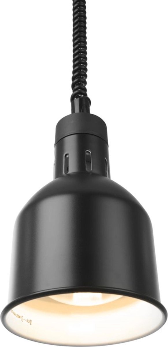HENDI Verstelbare warmtelamp – cilindrisch – zwart – 230V/250W – ⌀175x(H)250mm