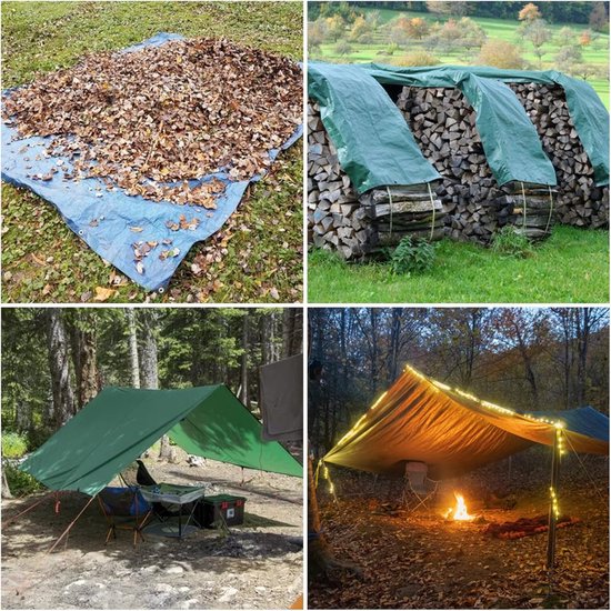 Waterdicht Afdekzeil 180 x 200 cm Waterdicht, met Ringen