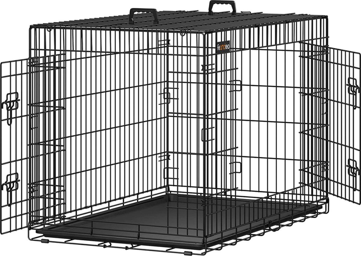 MIRA Home - Bench voor honden - Bench - Draagbaar - Opklapbaar - Zwart - 106 x 77,5 x 70cm