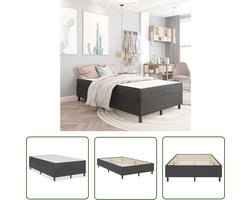 vidaXL Slaapcomfort - Boxspringframe - Boxspringframe stof grijs 120x200 cm - Boxspring - Bedframe - Tweepersoonsbed