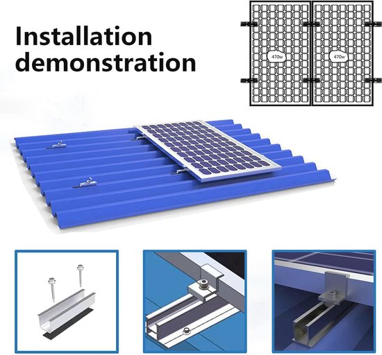 Solar Power Supply Zonnepaneel Hoek Montagesysteem ABS wit