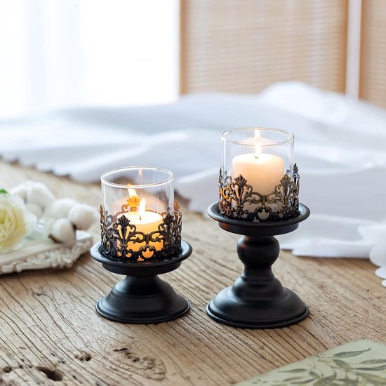 Sziqiqi Vloerkandelaar voor Centrepiece: 2 Stuks Geëtste Zwarte Kaarsenhouder van 122 cm Hoog voor Taper en Pijlerkaarsen - 5-armige Extra Grote Kandelaar voor Halloween Kerstmisfeestjes Gotische Sziqiqi Vloerkandelaar voor Centrepiece: 2 Stuks Geëtste Zwarte Kaarsenhouder van 122 cm Hoog voor Taper en Pijlerkaarsen - 5-armige Extra Grote Kandelaar voor Halloween Kerstmisfeestjes Gotische