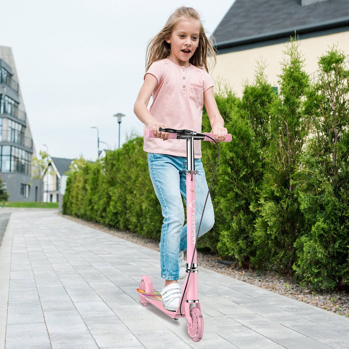 OFMOTRA kinderstep met LED-wielen en dubbele rem thumbnail 5