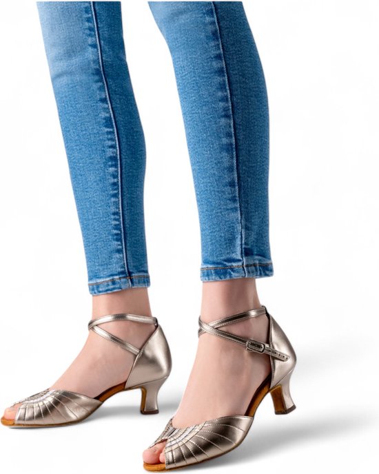 Anna Kern 580-50 | Dames dansschoenen met goudkleurig Lederen