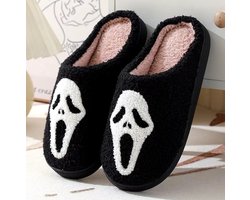 Budino Halloween sloffen voor dames en heren - scream doodskop