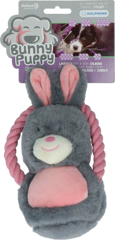 Bunny Puppy Ropey Swing – Hondenknuffel – Kalmerend – Grijs – 9 x 18 x 6,5 cm