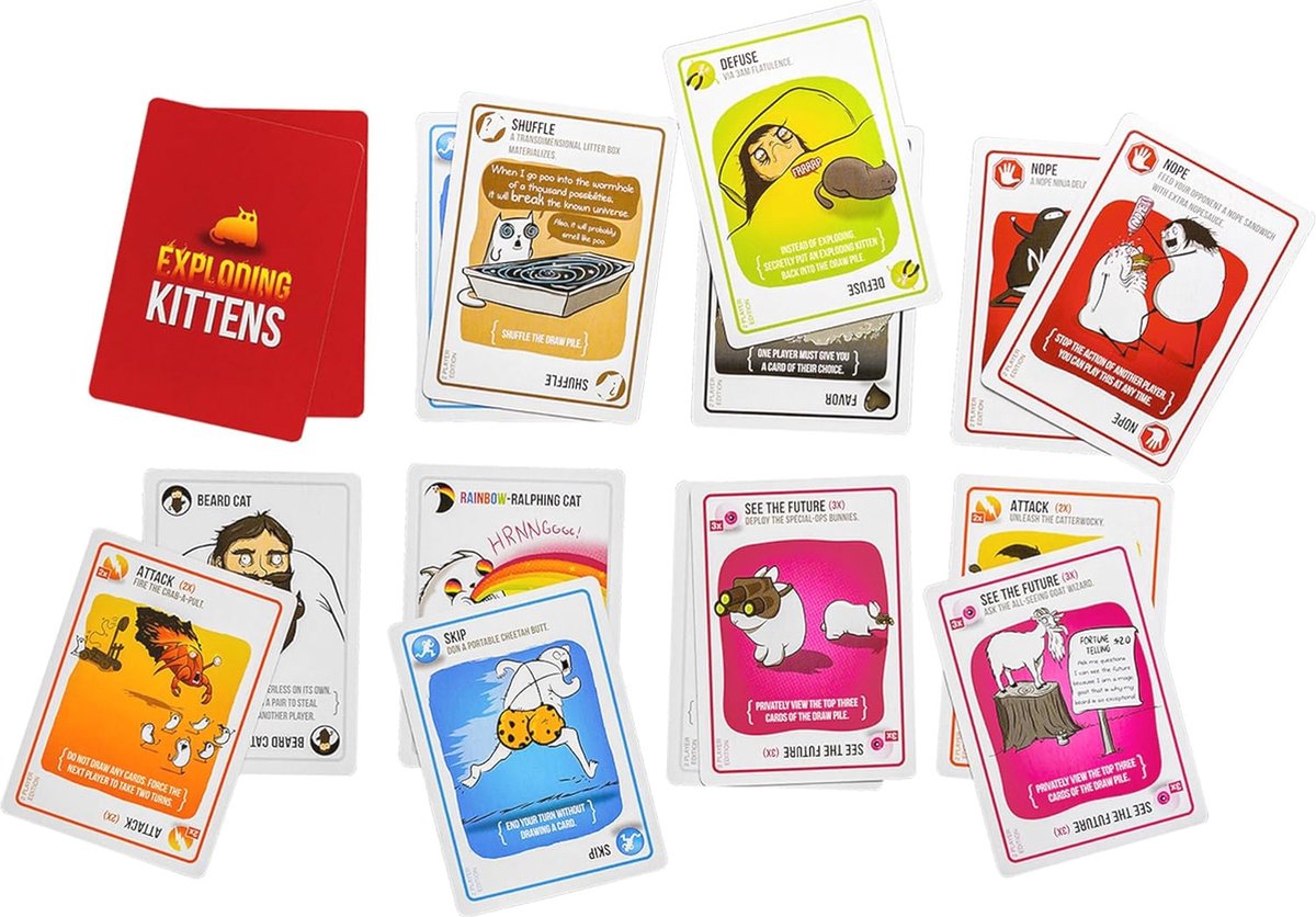 Asmodee - Exploding Kittens Party Pack - Jeu de Cartes Amusant,2-10