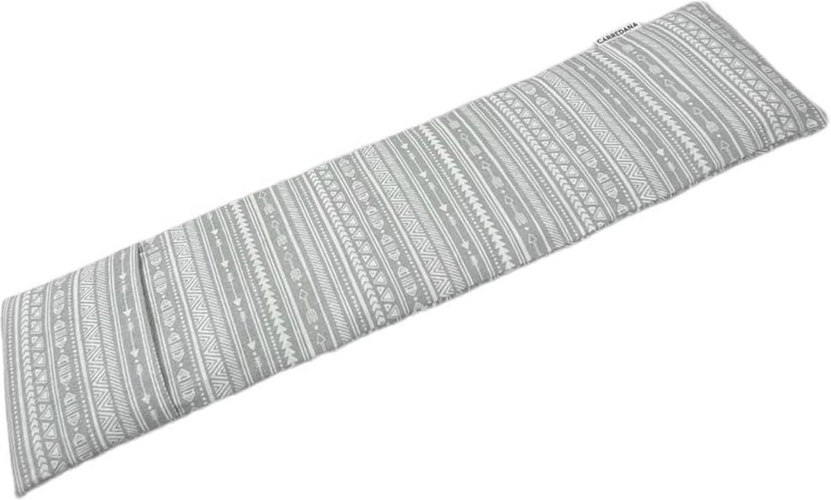Extra lang warmtekussen met wasbare overtrek 63 x 15 cm