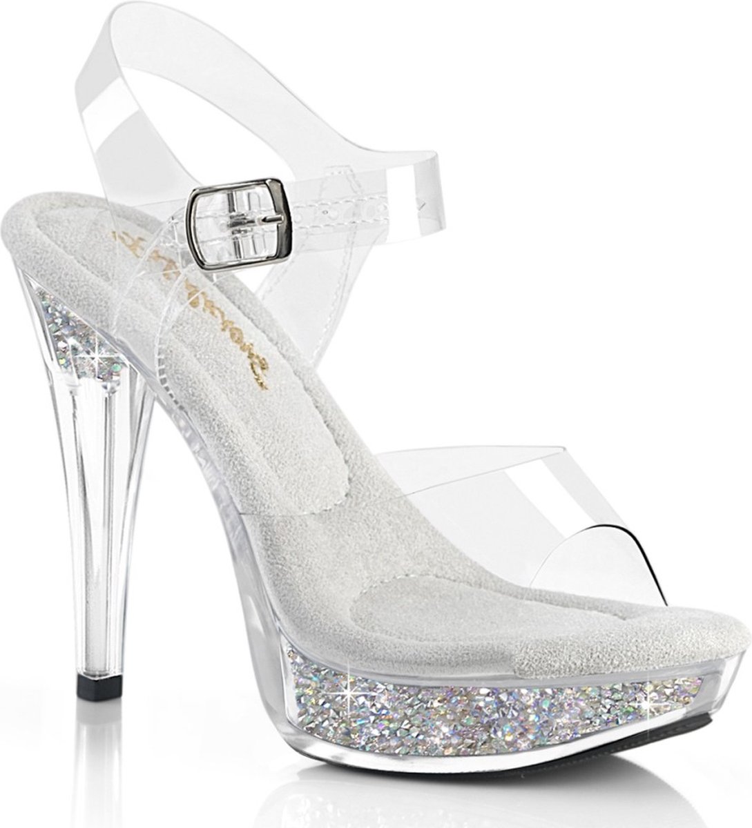 Fabulicious - COCKTAIL-508RSI Sandaal met enkelband - US 6 - 36 Shoes - Transparant