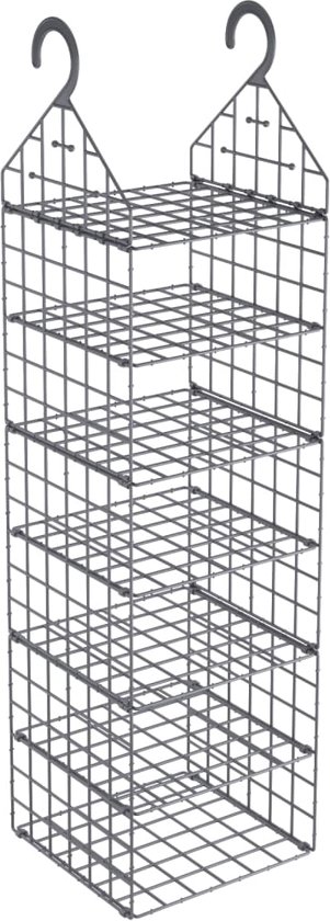 vidaXL Organisateur de placard suspendu - Organisateurs de placard suspendus - Organisateur de placard - Rangement de placard - Organisateurs de placard suspendus 2 pièces avec 7 étagères