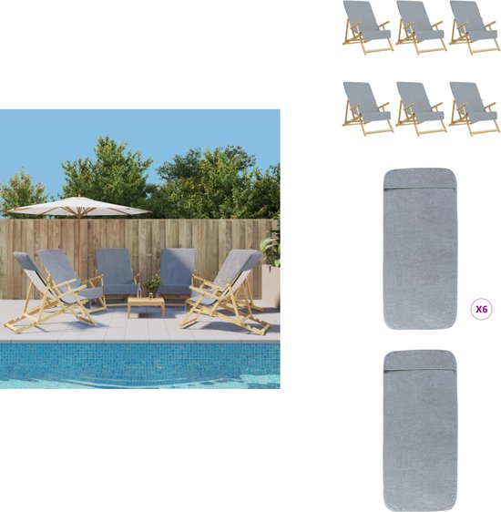 vidaXL Serviette de plage - Grijs - 60 x 135 cm - Matériau doux et antidérapant - Serviette de plage