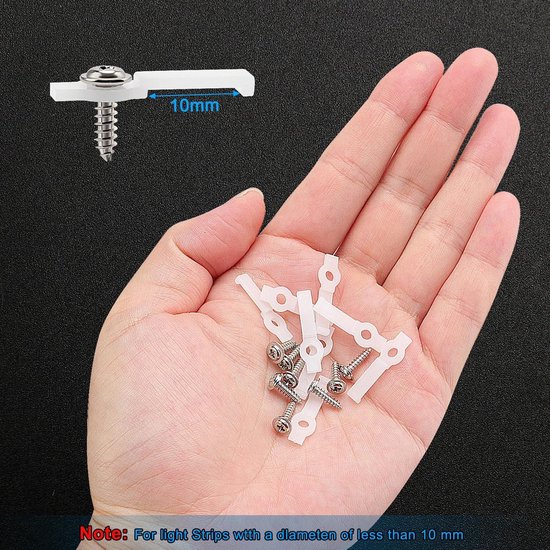 50 Sets LED-Stripclips met Schroeven, Waterdichte Doorschijnende 50 Sets LED-Stripclips met Schroeven, Waterdichte Doorschijnende
