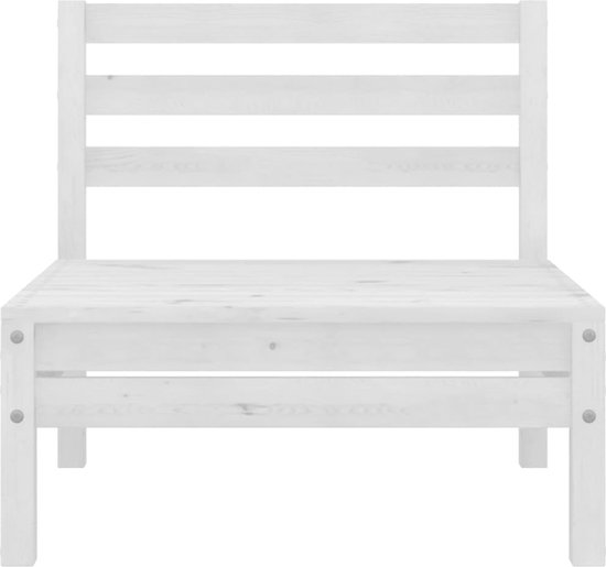 vidaXL Ensemble de salon - Bois de pin - Wit - 63,5 x 63,5 x 62,5 cm - Ensemble de jardin