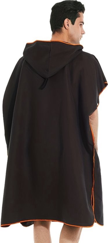 Bovista Surf Poncho - Serviette à langer - Adultes - Femme & Homme - Doux - Poncho - Zwart