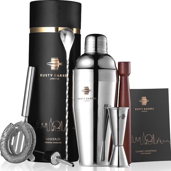Cocktail set 11-delig rvs kopen
