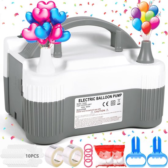 Elektrische Ballonpomp 220V/600W - 2 Modi, 4 Spuitmonden, Compact, Voor Feestjes En Carnaval