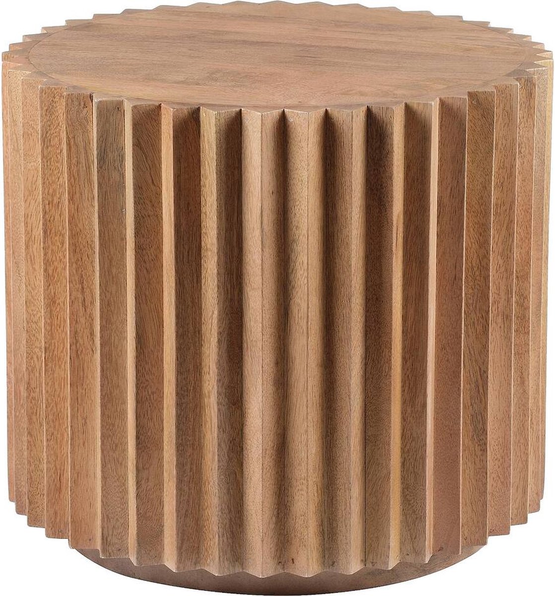 Goossens Odd Bijzettafel - Hout - 50 x 45 x 50 cm - Rond