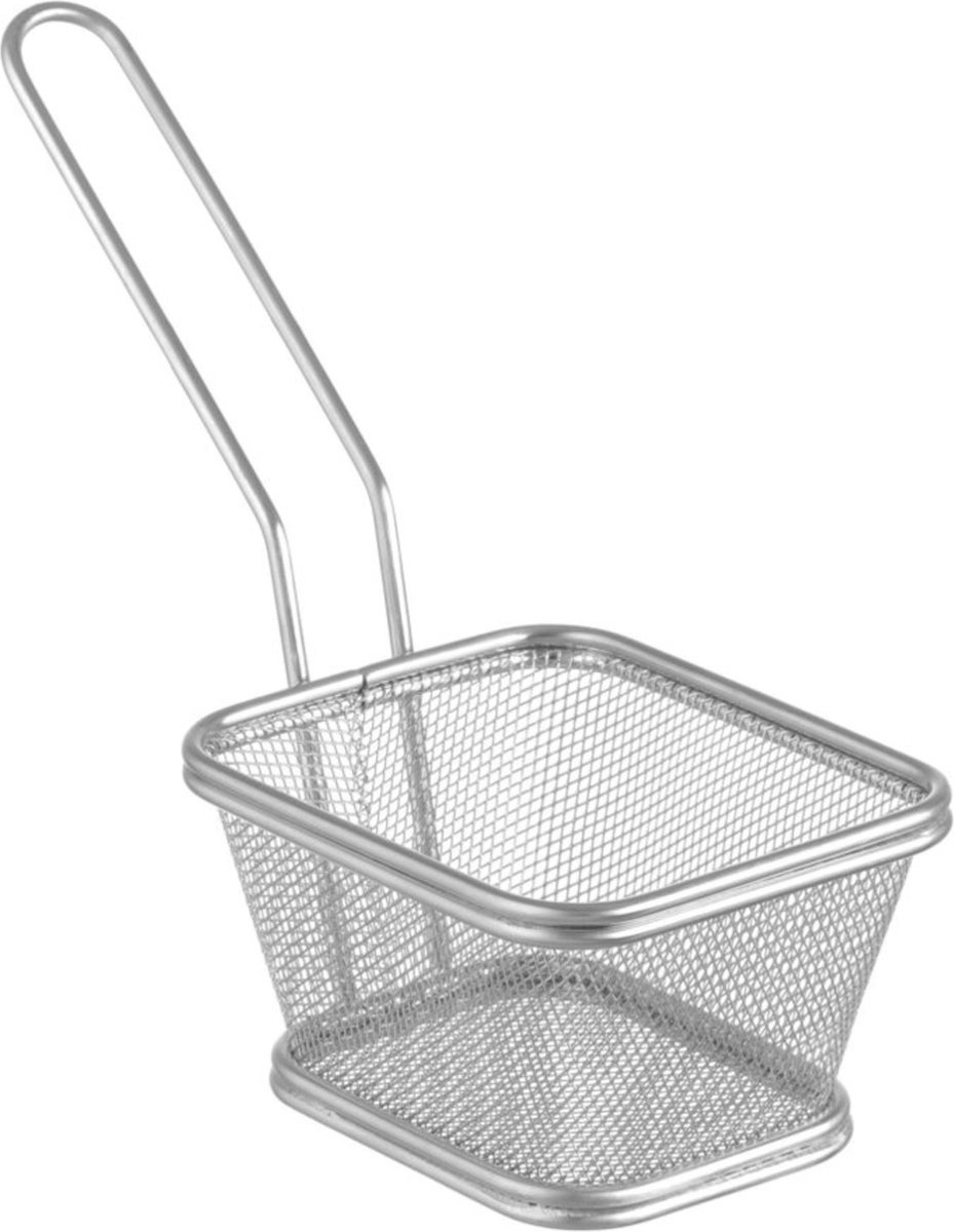 HENDI Mini frituurmandjes – stapelbaar – roestvast staal – 105x90x60 mm – vaatwasmachinebestendig