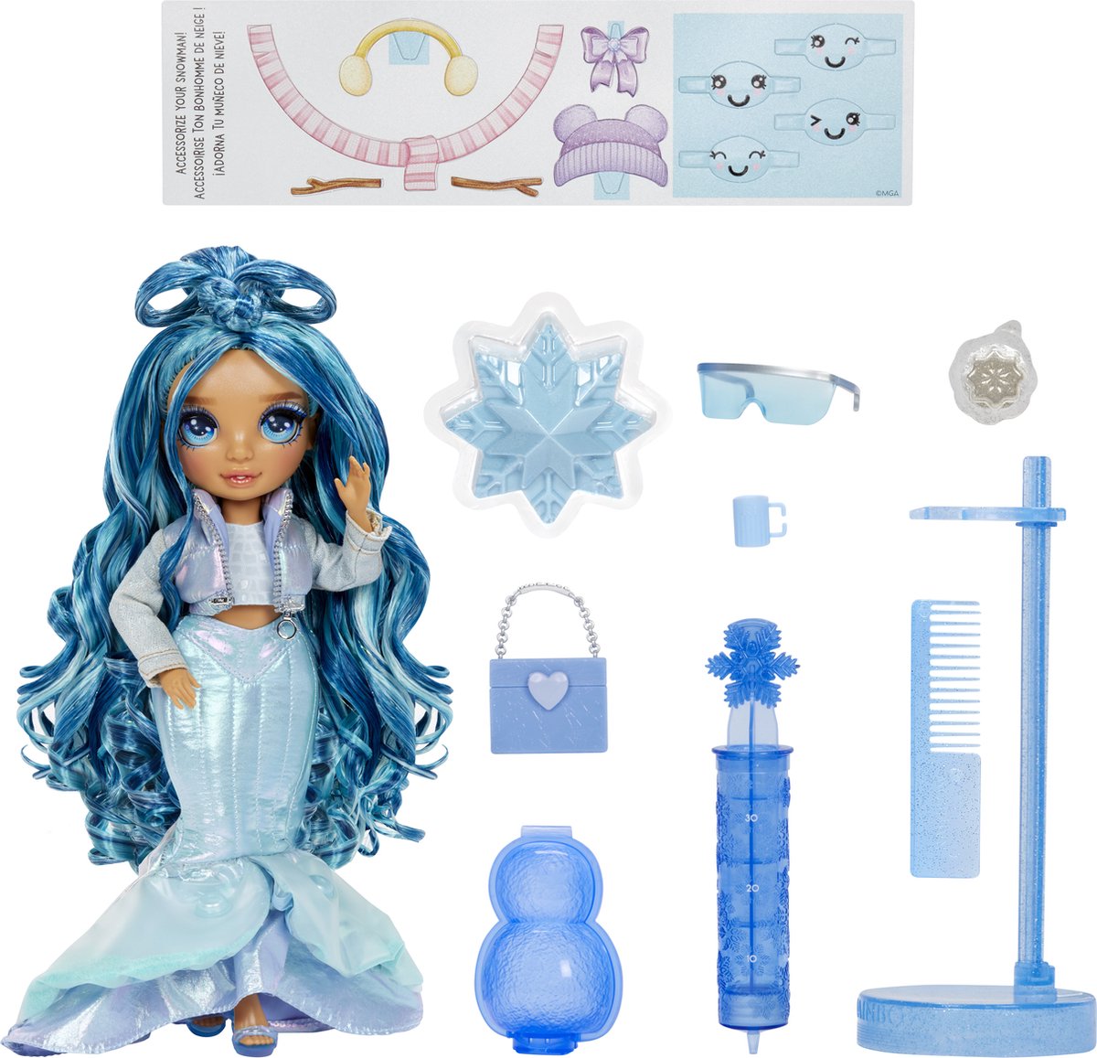 Rainbow High Winter Wonderland pop - Skyler (blauw) — afbeelding 11