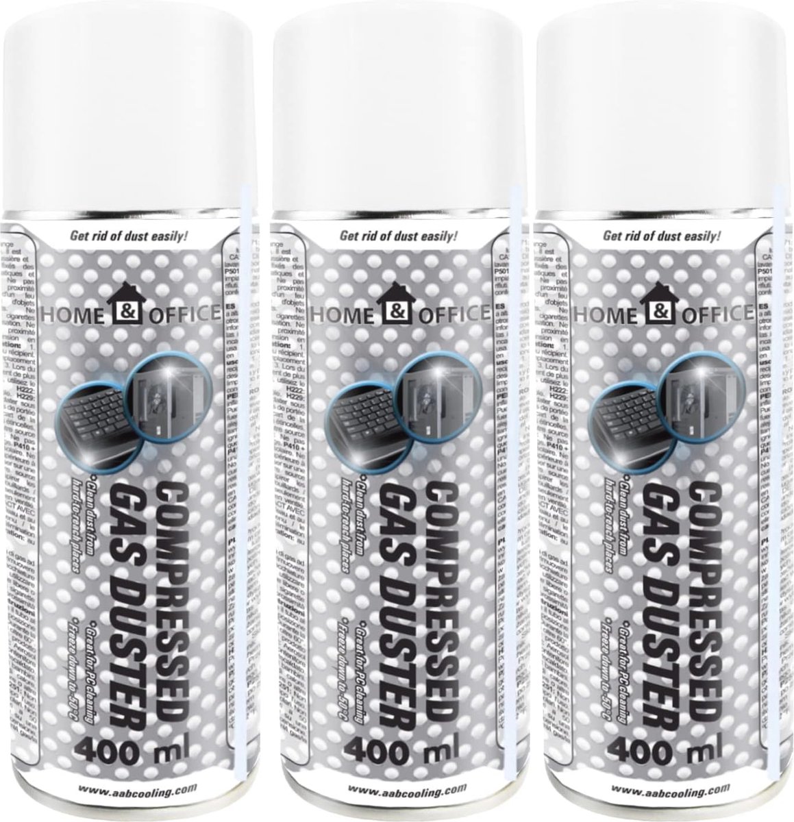 Compressed Air Duster 400ml voor Thuis en Kantoor - Ideaal voor het Schoonmaken van Elektronica, Computers en Camera's
