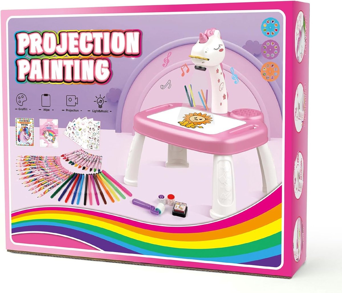Tekening Schilderen Kleine Tafel Speelgoed Projector Voor Kinderen Met Muziek Al