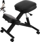 Bol.com Ergonomische kniestoel van PVC-schuim en stalen heupkussen 39 x 31 cm - Gezondheidsstoel kniestoel met 4 wielen en 120 k... aanbieding