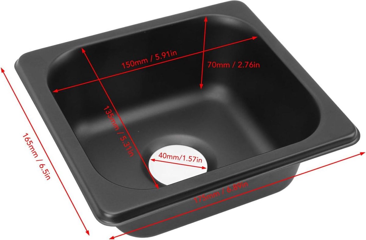 Spoelbak, rond, roestvrij staal, spoelbak, rond