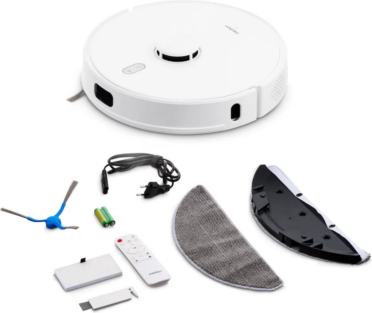 Afbeelding 2 van MEDION robotstofzuiger met lasernavigatie en wisfunctie X41 SW (krachtige 8000Pa zuigkracht, 2in1 robotstofzuiger, nauwkeurig in kaart brengen, Go & No Go zones, meerdere vloeren)