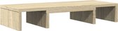 vidaXL - Monitorstandaard - verstelbaar - 60x24x10,5 - cm - hout - sonoma - eiken