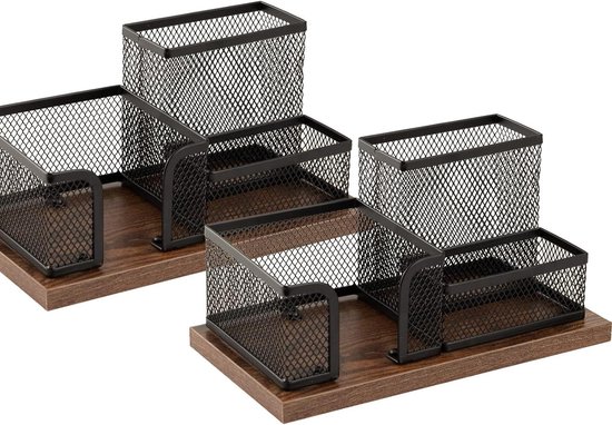 Desk Organizer Desktop Organizer 4 Compartimenten Metalen Gaas Bureau