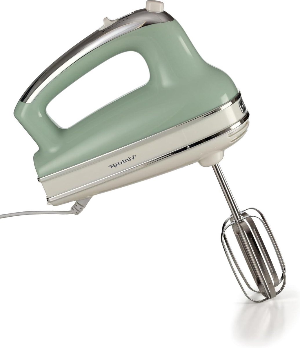 Vintage Hand Mixer 450 W 5 Speeds Turbo Function 2 Whisks Green Met 1548 Krachtige Keukenmixer