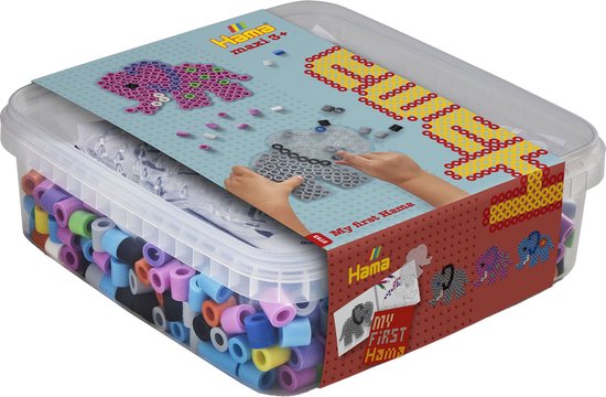 Hama 8753 Doos met 600 Maxi-kralen en prikplaten (2014761)