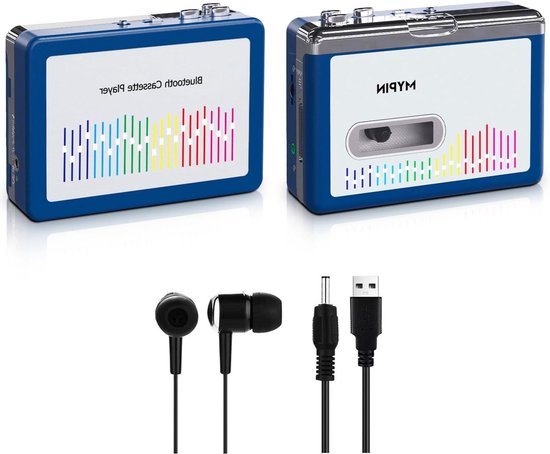 Cd Player Bluetooth Cassettespeler Met Auto-Reverse - Geef Je Oude Muziekcassettes Een Nieuw Leven! Hoofdtelefoon Aansluiting
