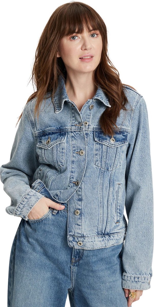 Cross Jeans Dames Jas DENIM regular fit Blauw M Volwassenen