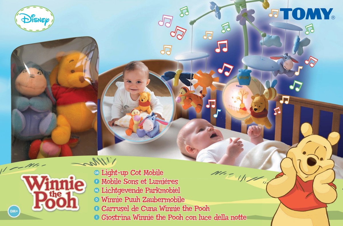 TOMY Winnie de Poeh en Vrienden Draaiende Muziek Mobiel bol